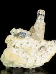 Topaz, záhněda, živec, muskovit